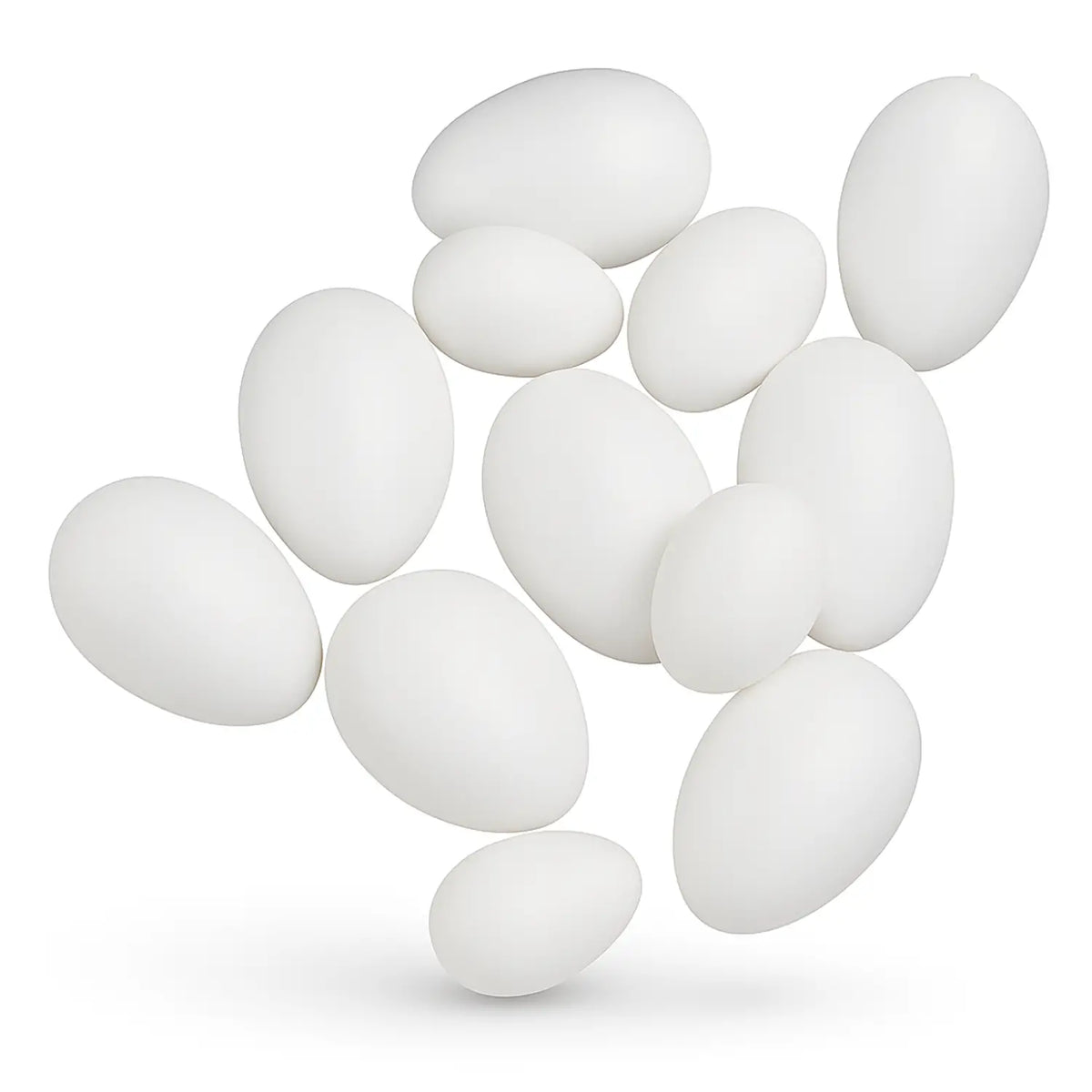 UOVA BIANCHE PLASTICA DA DECORARE - CONF.50 PZ.