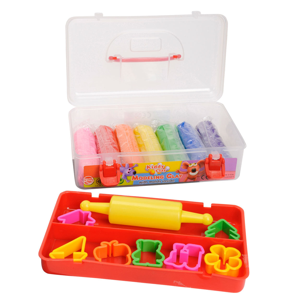 KIDDY CLAY - PLASTILINA GR.550 - 7 COLORI + ACCESS