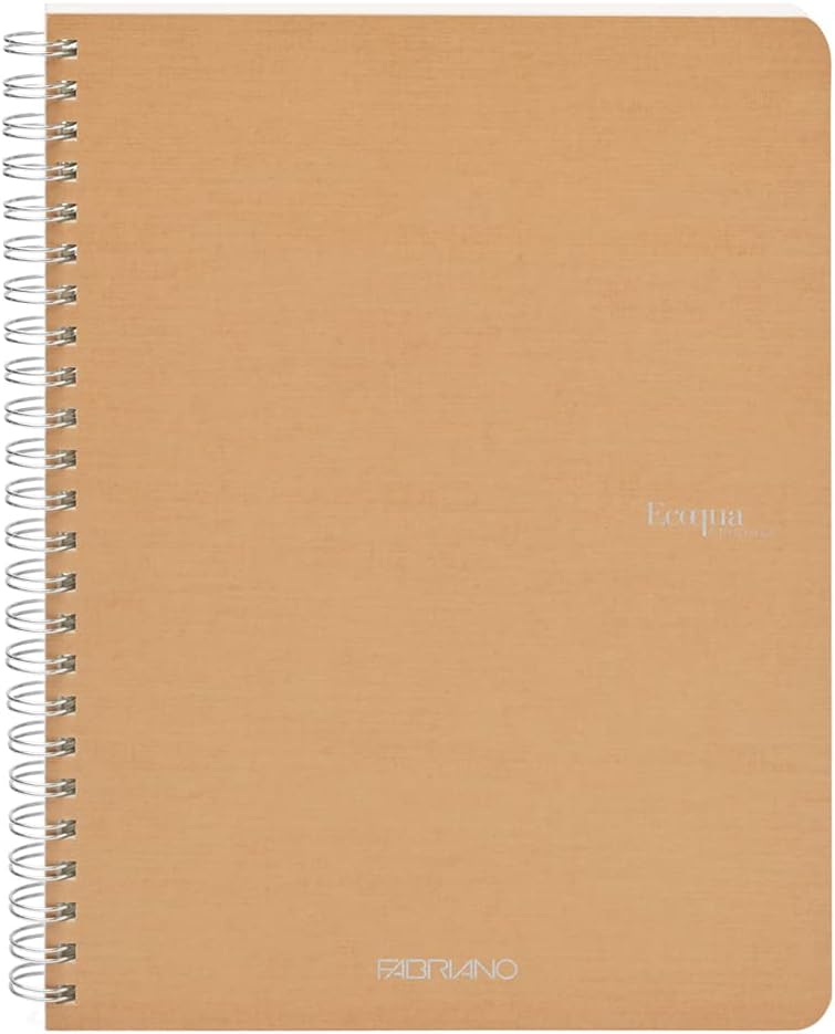 QUADERNO C/SPIRALE ECOQUA A5 1RIG CARTONATO BEIGE Immagine principale del prodotto