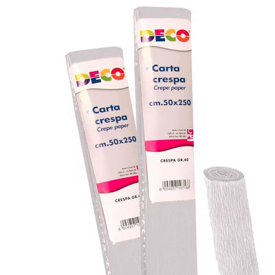 CARTA CRESPA GR.40 - CM.50X250 - BIANCO