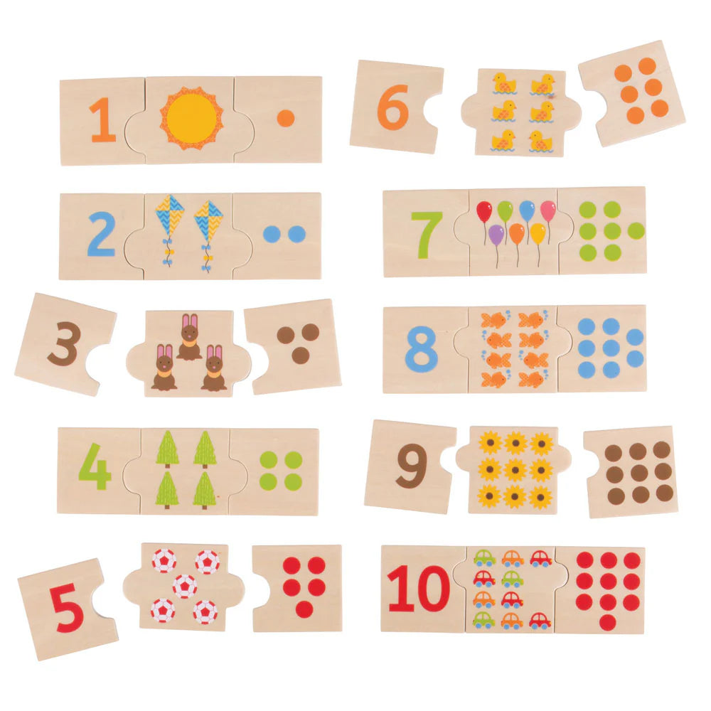 DOMINO DEI NUMERI IN LEGNO