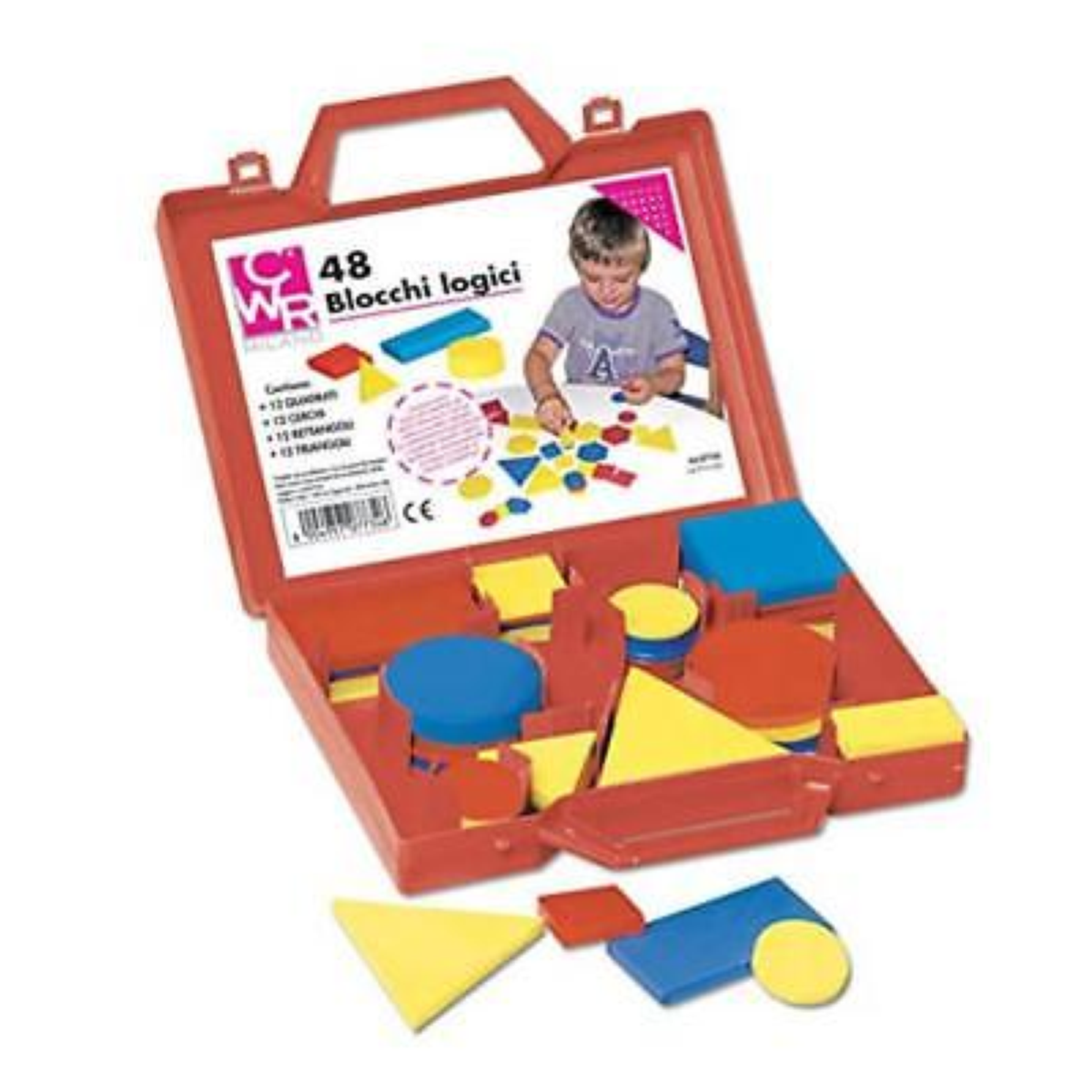 BLOCCHI LOGICI - VALIGETTA 48 PZ. -  MEDIO / PICCOLI