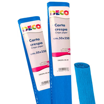 CARTA CRESPA GR.40 - CM.50X250 - BLU Immagine principale del prodotto