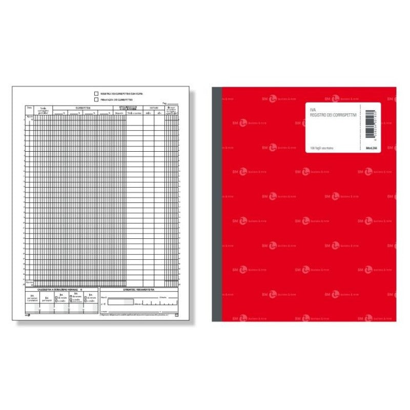 REGISTRO CORRISPETTIVI 12X2C MOD.244/C Immagine principale del prodotto