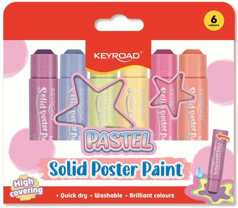 TEMPERA SOLIDA SET 6 STICK COLORI PASTEL ASSORTITI Immagine principale del prodotto