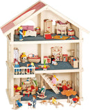 Casa Delle Bambole In Legno Cm 65x35,5x86,3