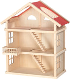 Casa Delle Bambole In Legno Cm 65x35,5x86,3
