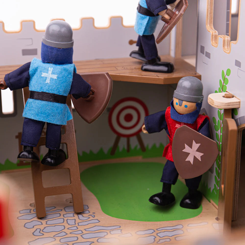 Personaggi In Legno - Cavalieri - Set 4 Pezzi