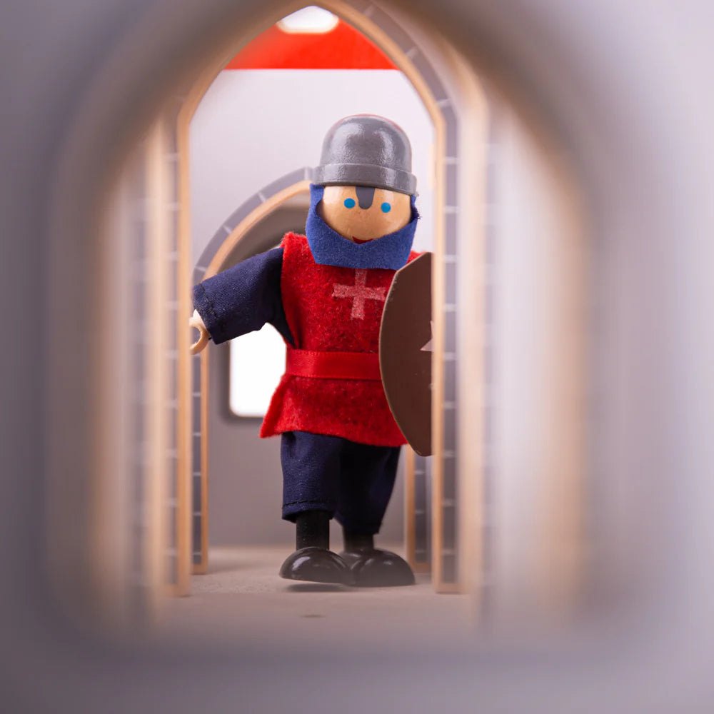 Personaggi In Legno - Cavalieri - Set 4 Pezzi