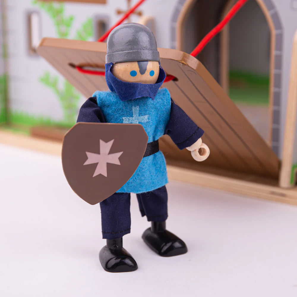 Personaggi In Legno - Cavalieri - Set 4 Pezzi