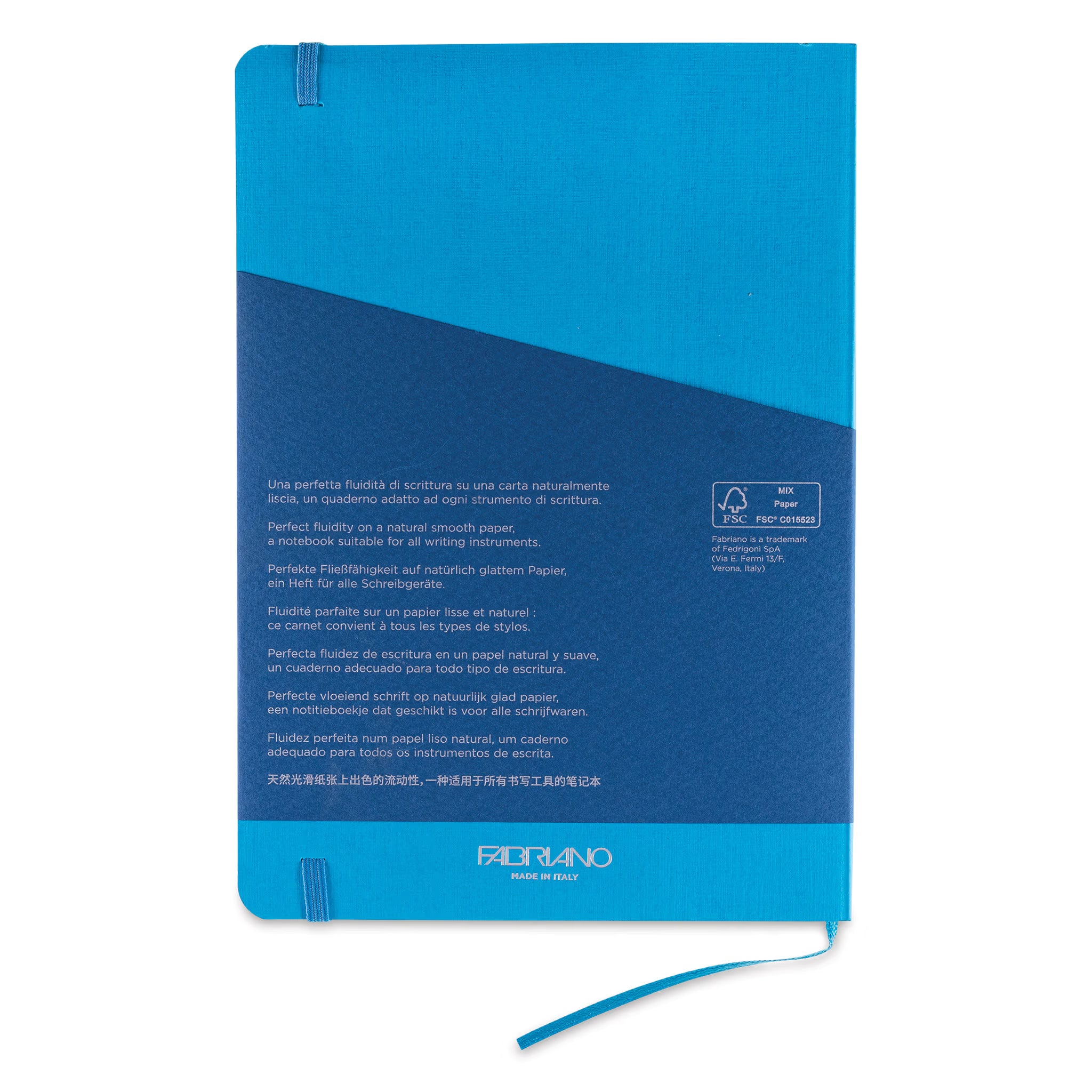 TACCUINO ECOQUA PLUS C/ELASTICO A5 1 RIGO BLU