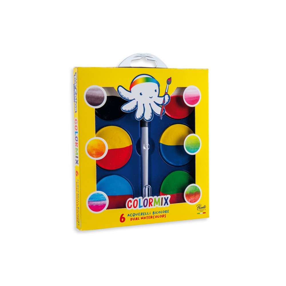 ACQUARELLI MAXI COLORMIX PASTIGLIE 57 PZ.6 BI-COLORI Immagine principale del prodotto