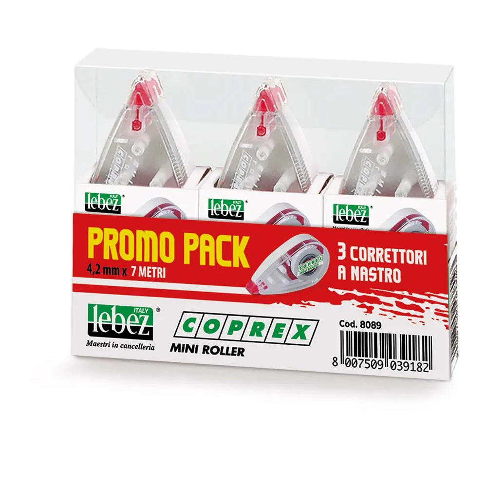 Correttore Nastro 4.2 Mm X 7 M Lebez 3 Pezzi