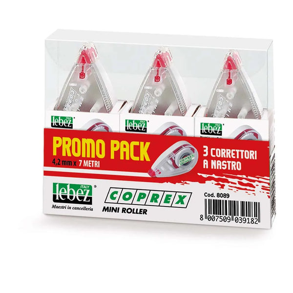 Correttore Nastro 4.2 Mm X 7 M Lebez 3 Pezzi