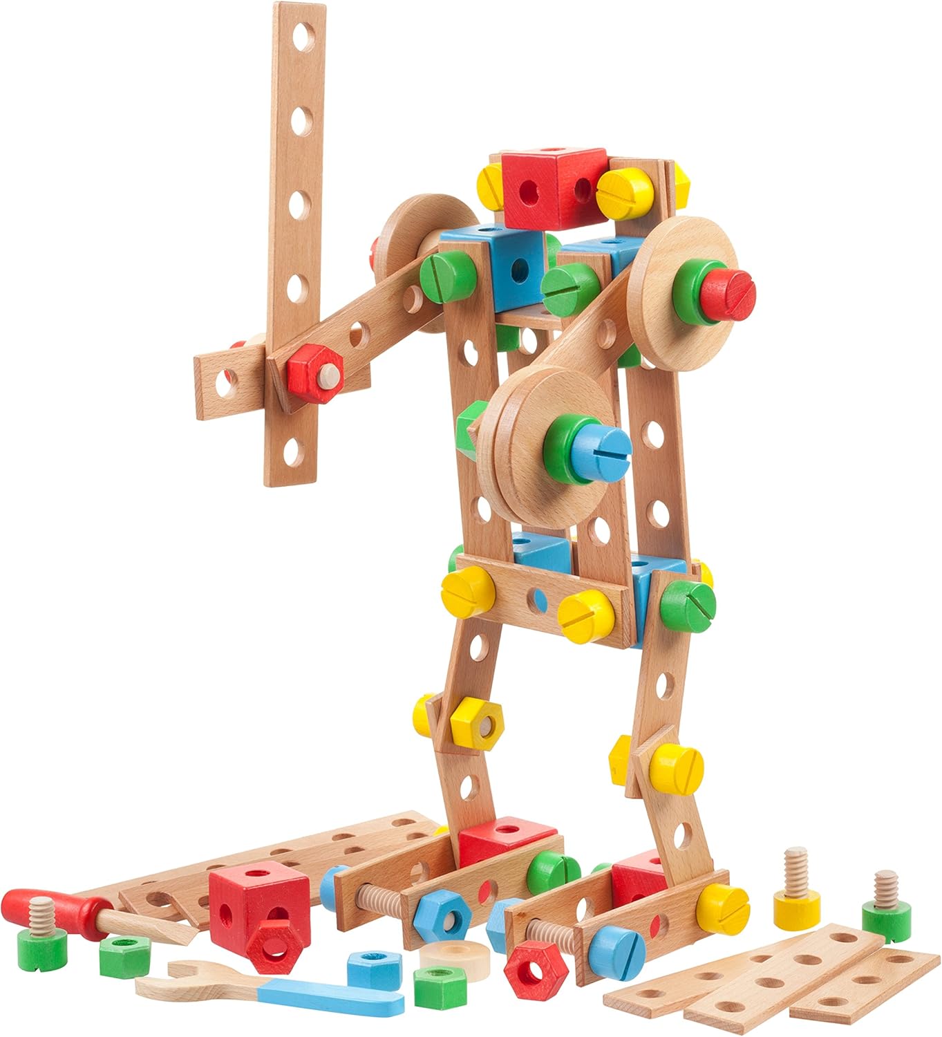 Set Costruzioni In Legno - 91 Pezzi