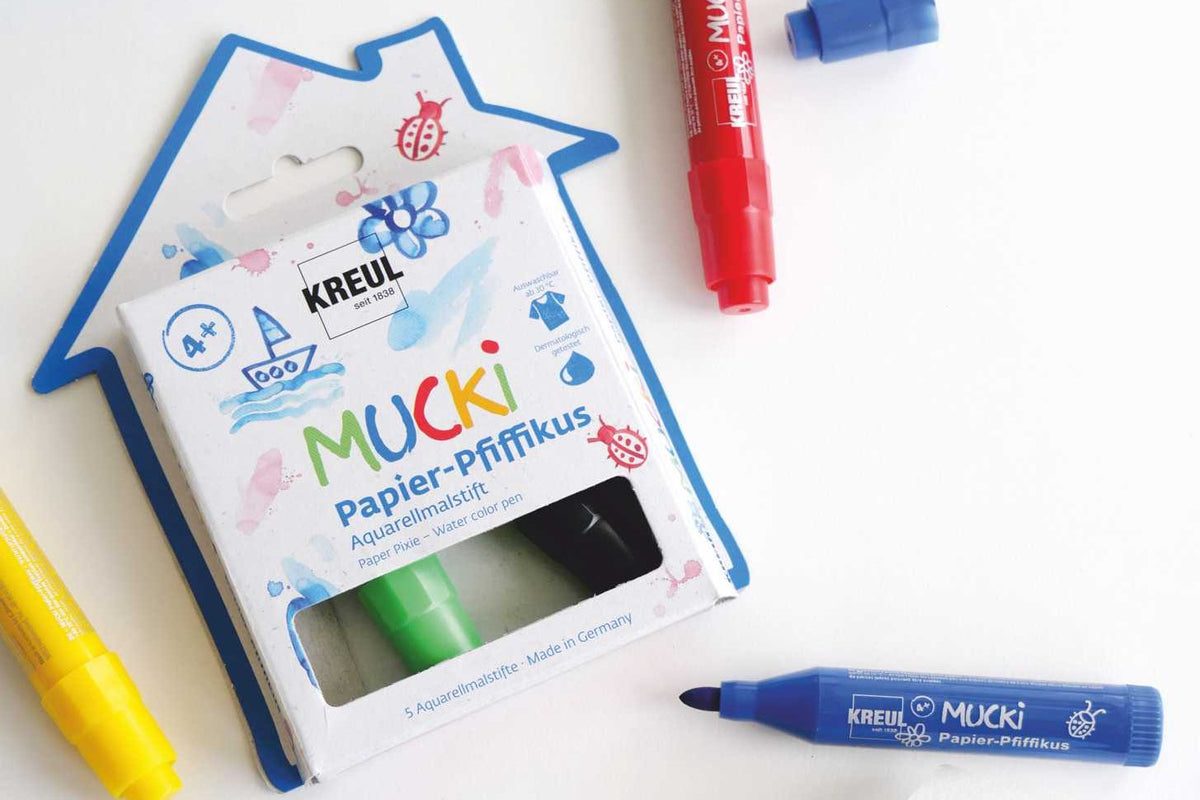 MUCKI - PENNA AD ACQUA PAPER PIXIE - SET 5 ASSORTI