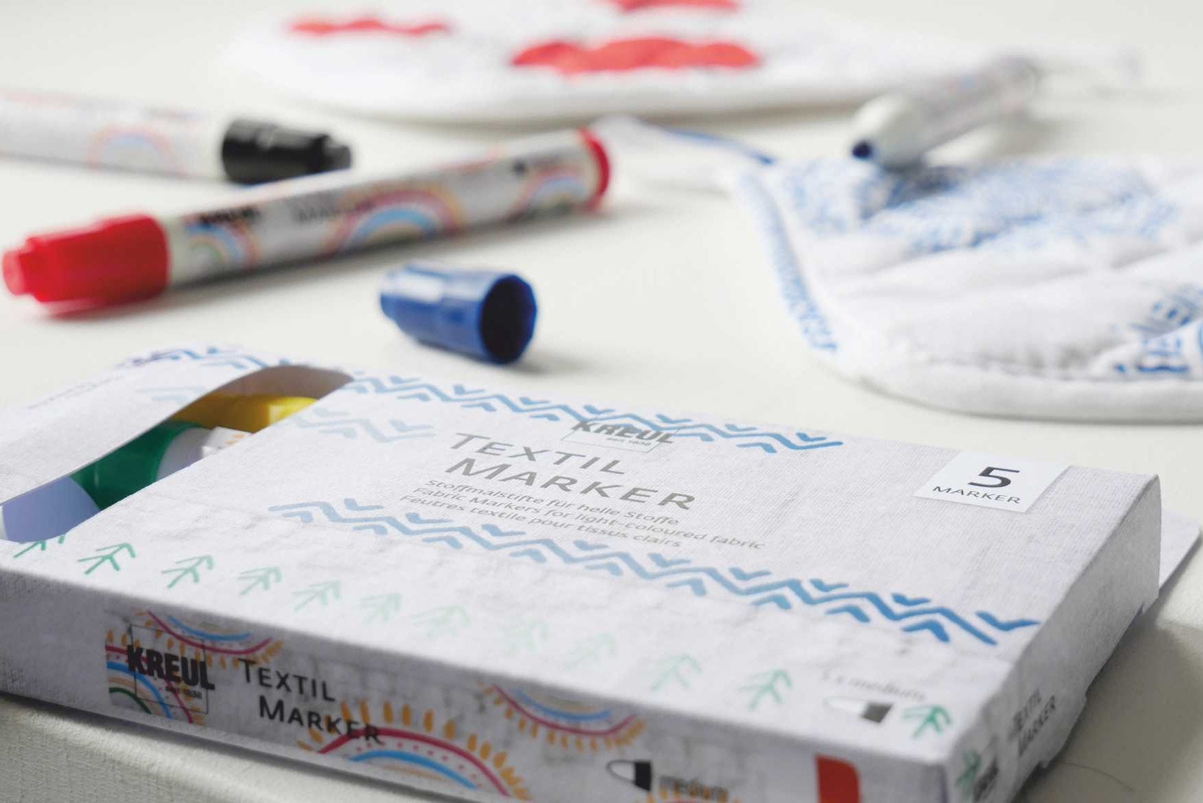 KREUL - MARKER PER TESSUTI - SET 5    CLASSIC