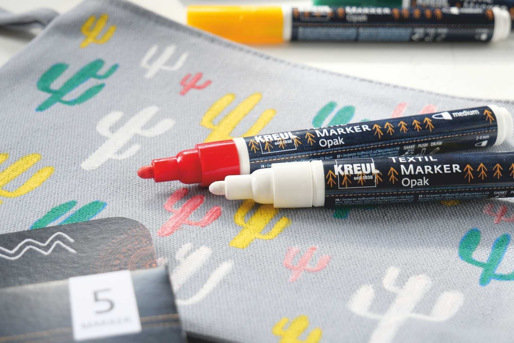 KREUL - MARKER PER TESSUTI - SET 5       OPACHI