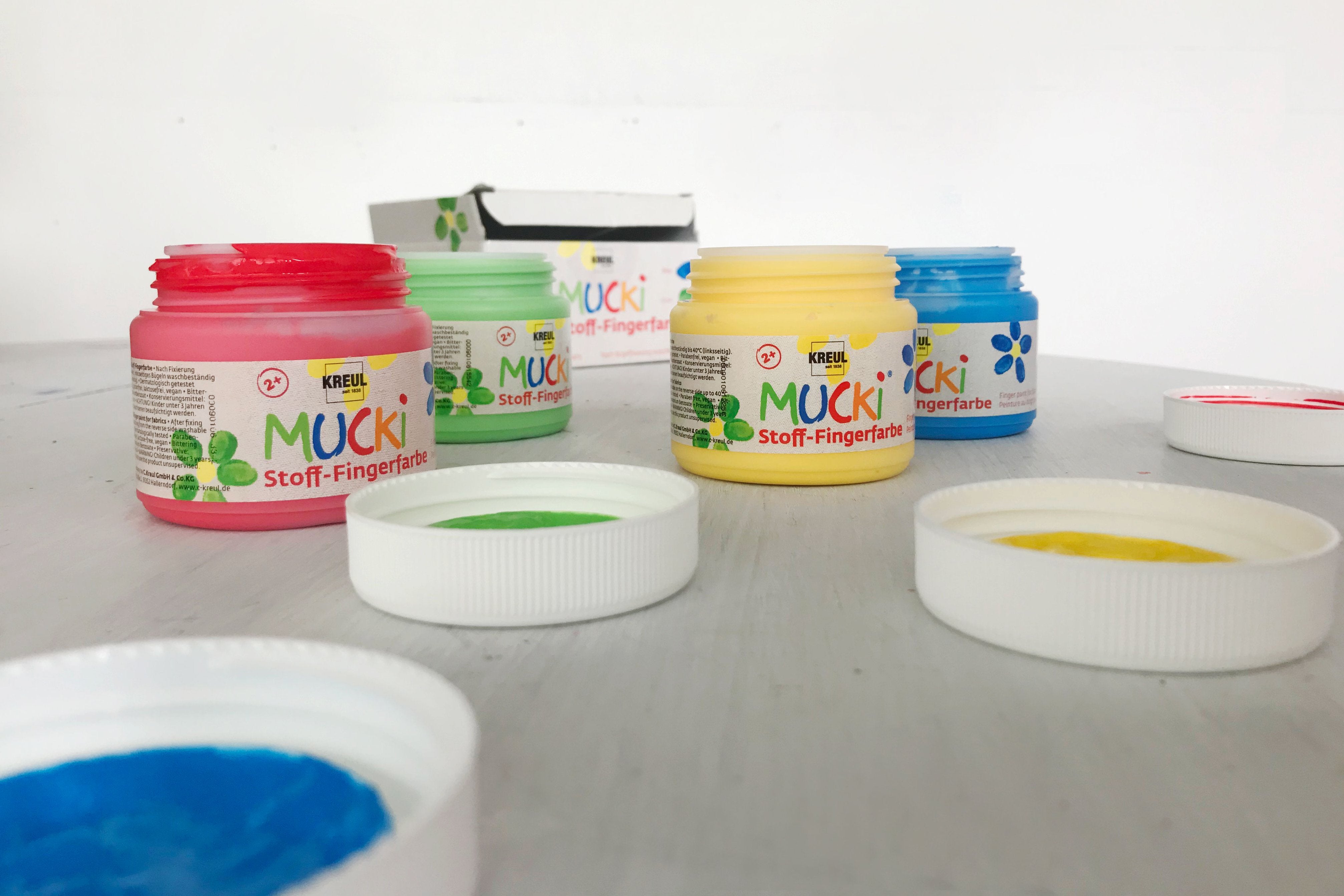 MUCKI - COLORI A DITA 150 ML - SET 4     TESSUTI