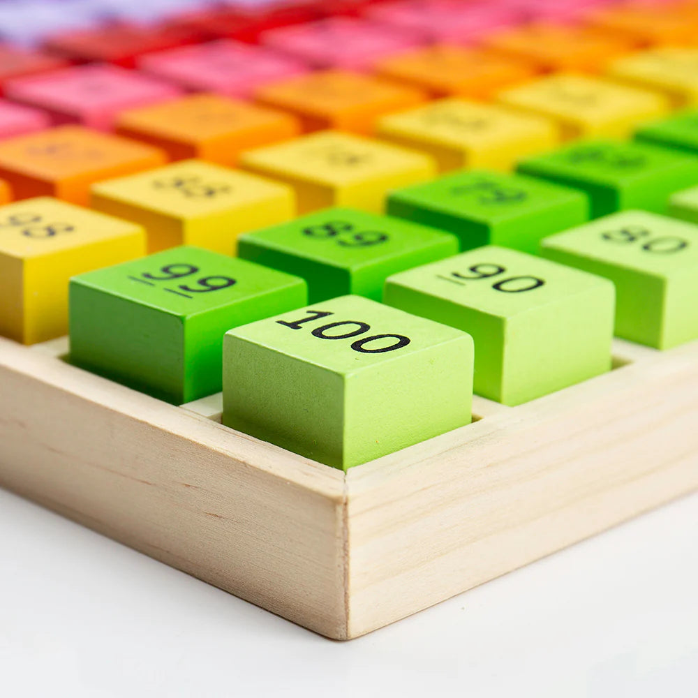 Cubetti Dei Numeri Da 1 A 100 In Legno