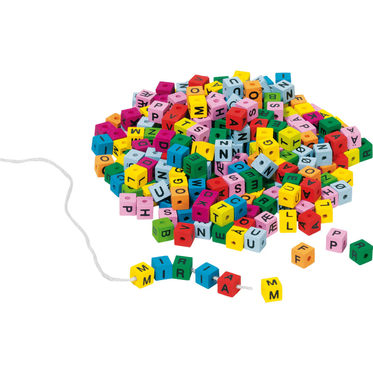 Cubi Alfabeto Per Infilatura - 325 Pezzi Colori Assortiti