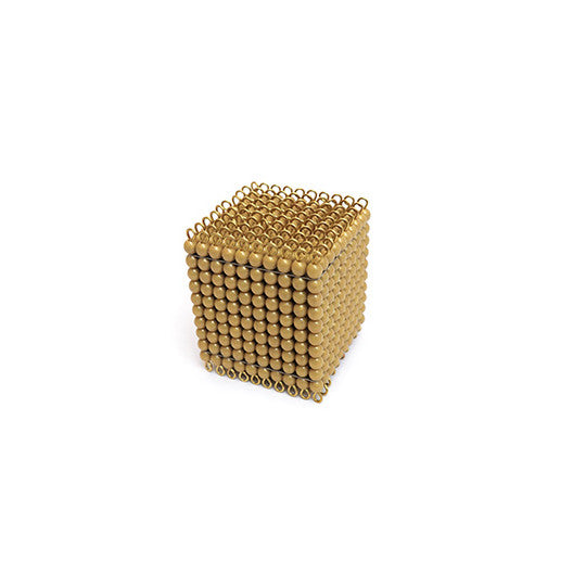CUBO DI 1000 PERLE ORO