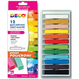 GESSI QUADRATI - SCATOLA 12 PEZZI - COLORI  ASSORT