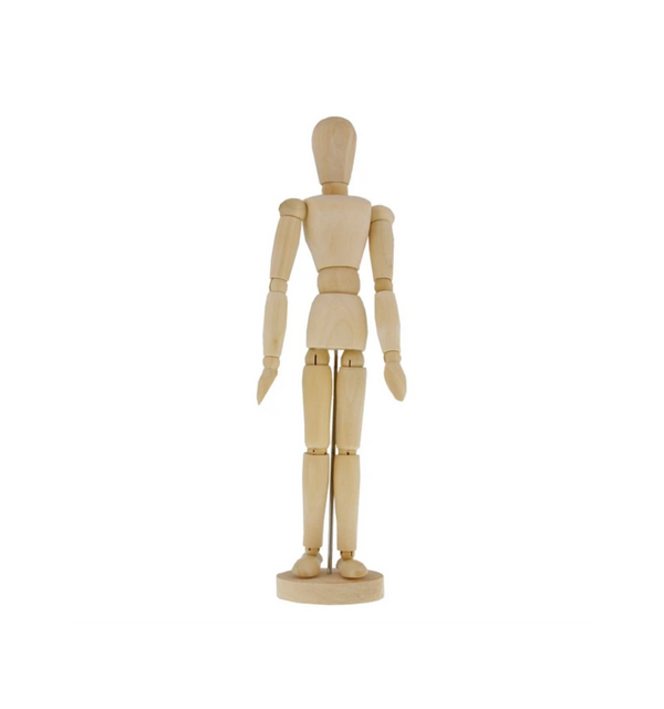 MANICHINO LEGNO CM. 31 CON BASE - DONNA