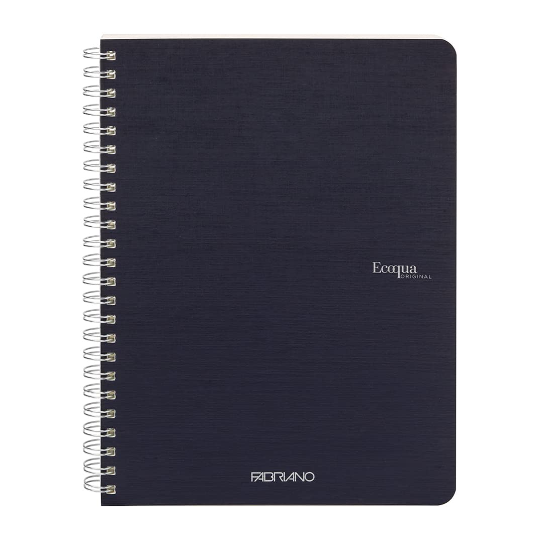 QUADERNO C/SPIRALE ECOQUA A5 1RIG CARTONATO DARK BLUE Immagine principale del prodotto