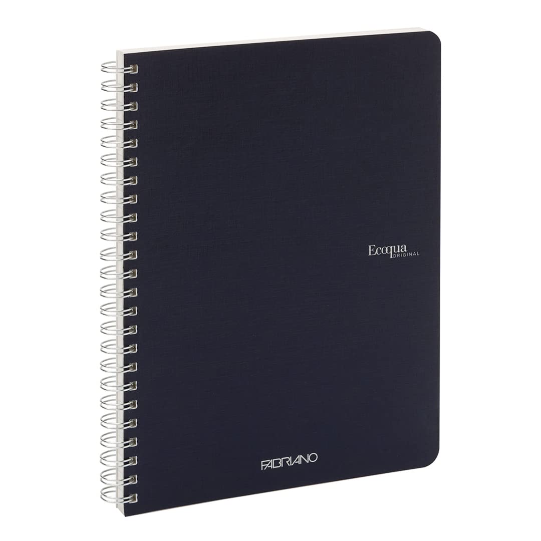 QUADERNO C/SPIRALE ECOQUA A5 1RIG CARTONATO DARK BLUE