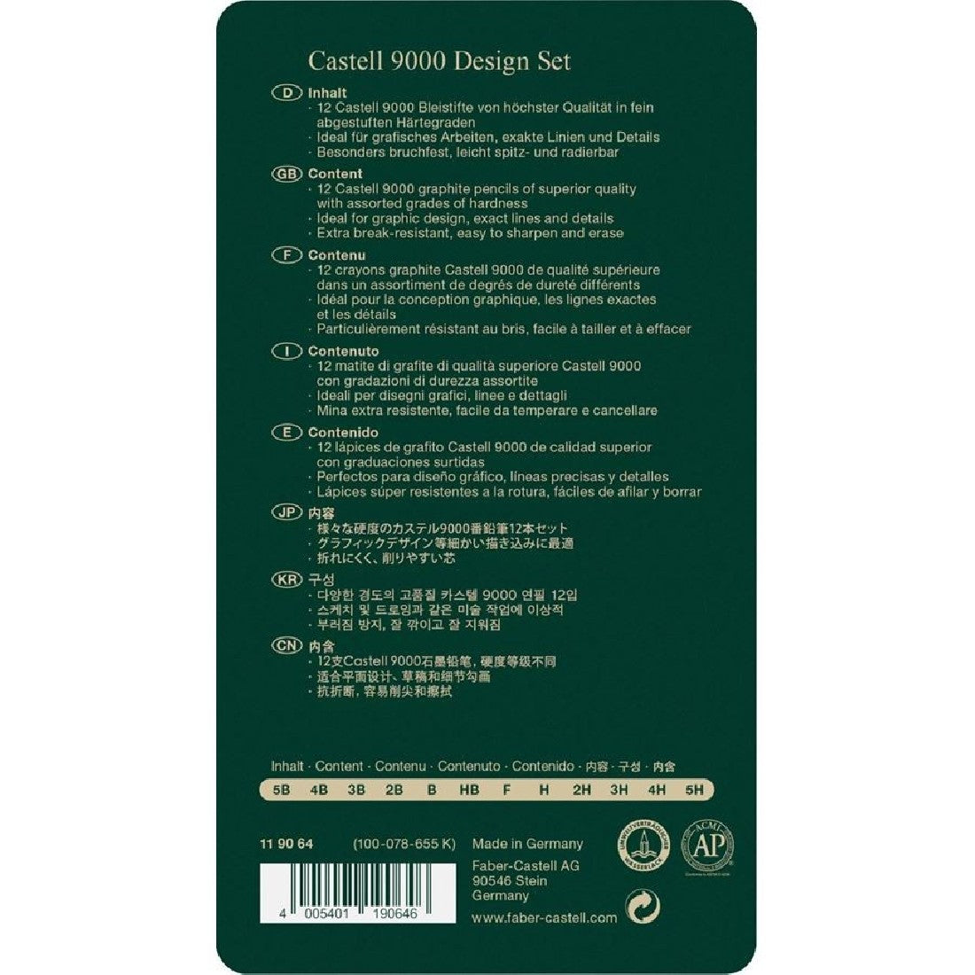 LAPIS FABER CASTEL 9000 DESIGN SET/12