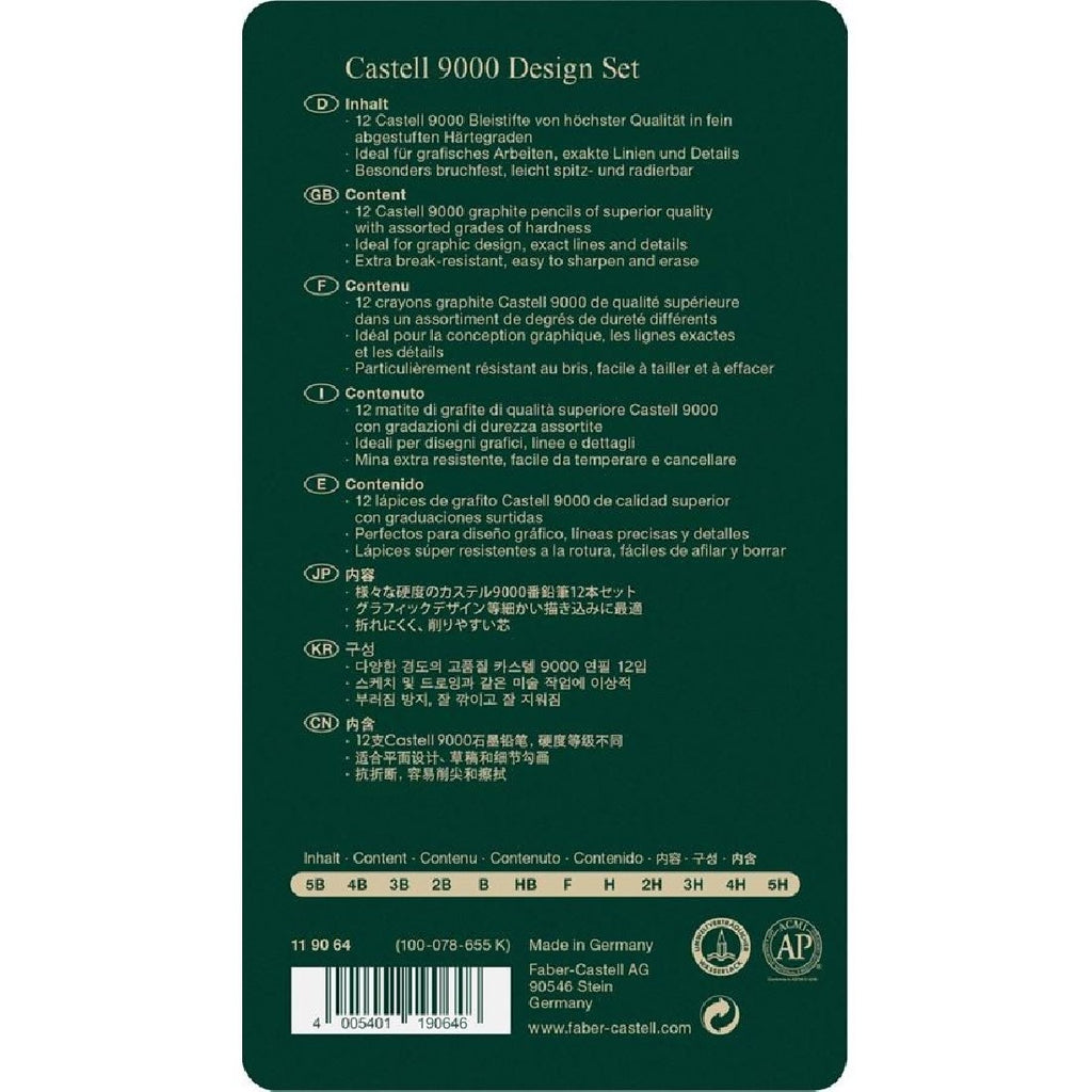 LAPIS FABER CASTEL 9000 DESIGN SET/12