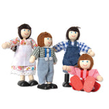 Famiglia Del Fattore In Legno - 4 Pezzi