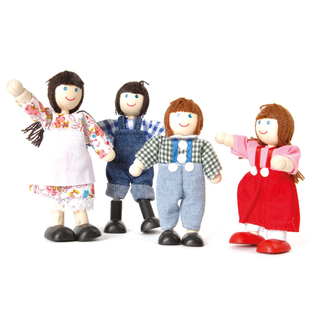 Famiglia Del Fattore In Legno - 4 Pezzi