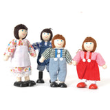 Famiglia Del Fattore In Legno - 4 Pezzi