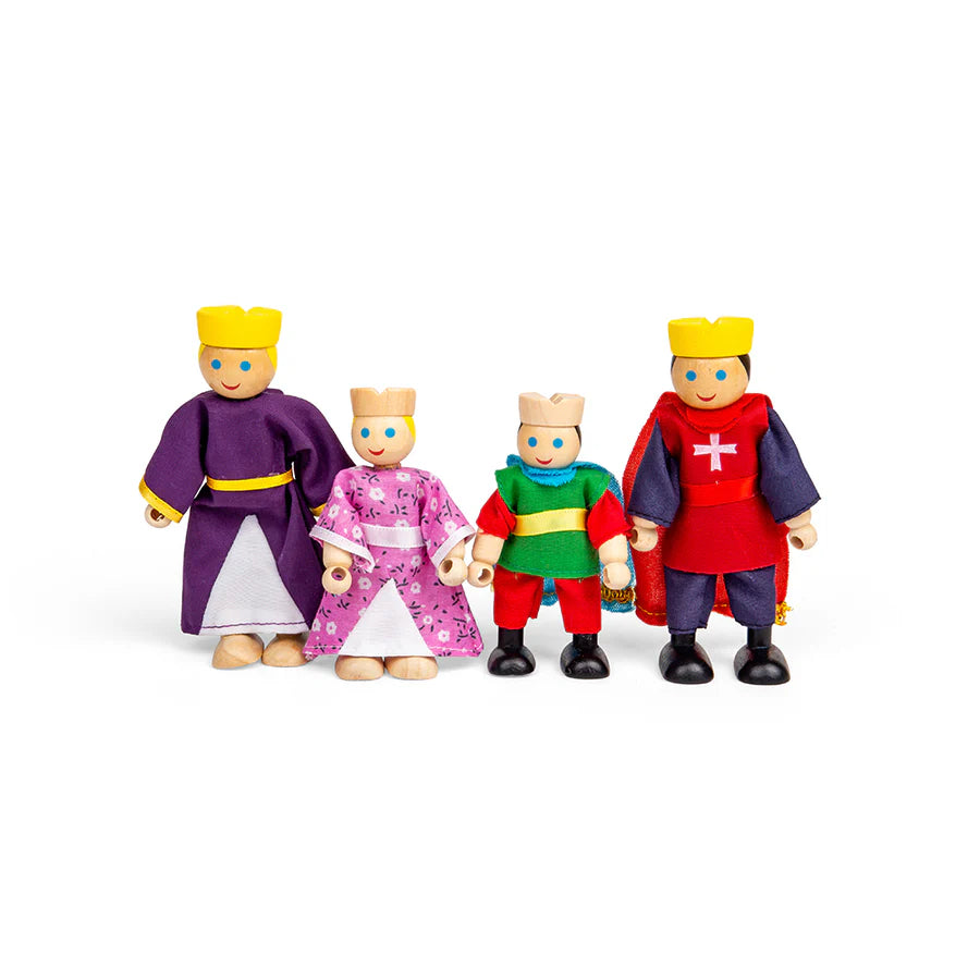 Personaggi In Legno - Famiglia Reale Set 4 Pezzi