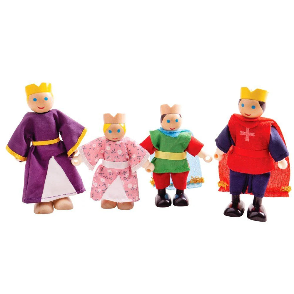 Personaggi In Legno - Famiglia Reale Set 4 Pezzi