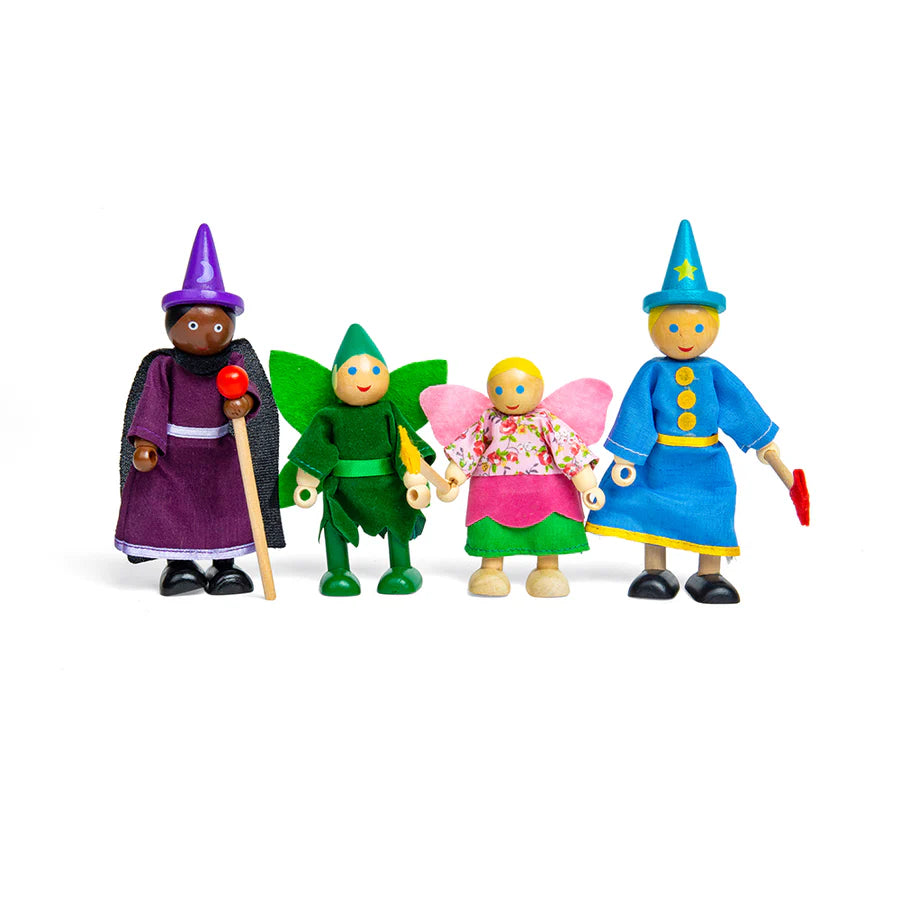 Personaggi In Legno - Favole - Set 4 Pezzi