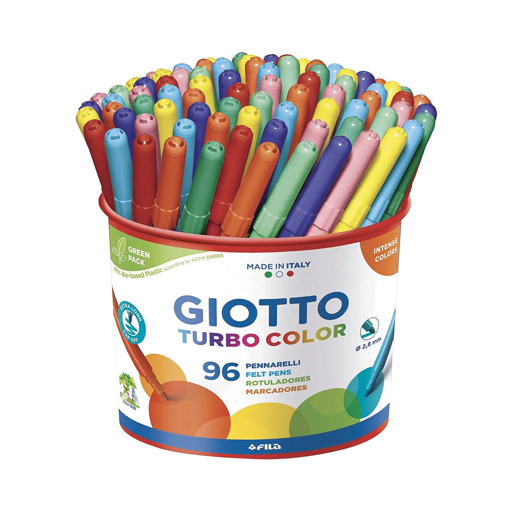 Pennarelli Punta Fine Giotto Turbo Color Barattolo da 96