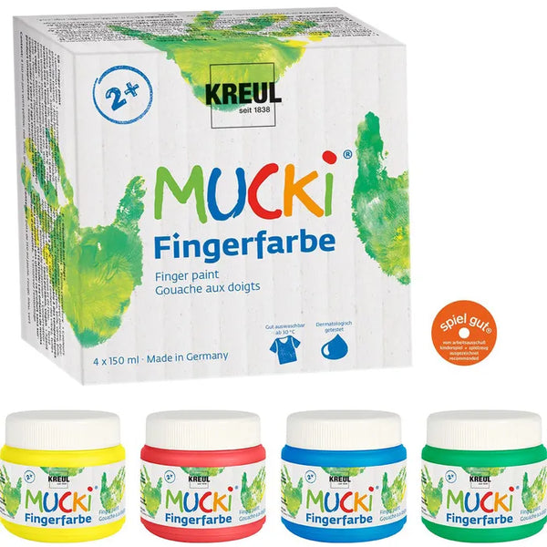 MUCKI - COLORI A DITA 150 ML - SET 4     CLASSIC