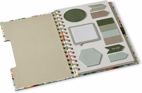 QUADERNO A5 SPIRALATO FLOWER CON STICKER E PORTA PENNE Immagine secondaria del prodotto
