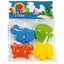Formine Per Sabbia - Animali In Plastica - Set 4 Pezzi