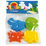 Formine Per Sabbia - Animali In Plastica - Set 4 Pezzi