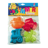 Formine Per Sabbia - Varie In Plastica - Set 4 Pezzi