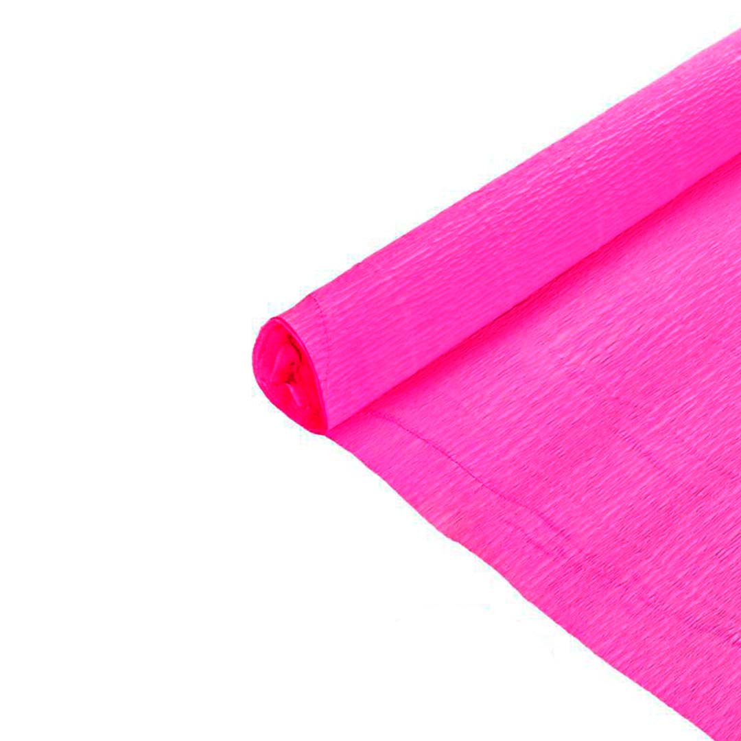CARTA CRESPA - ROTOLO CM.50X250 - FUXIA FLUO Immagine secondaria del prodotto