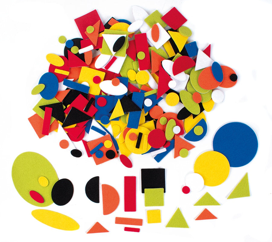 FORME GEOMETRICHE ADESIVE IN FELTRO - SET PZ. 500 Immagine principale del prodotto