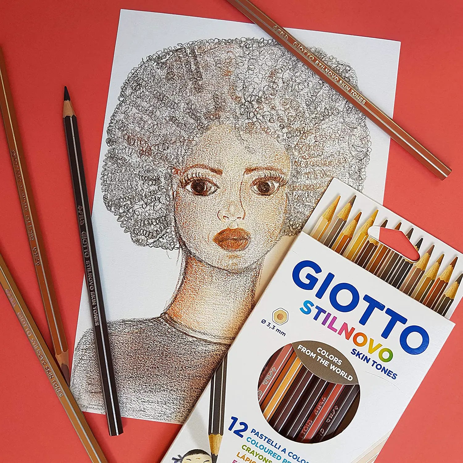 PASTELLI GIOTTO STILNOVO COLORI DELLA PELLE PZ.12