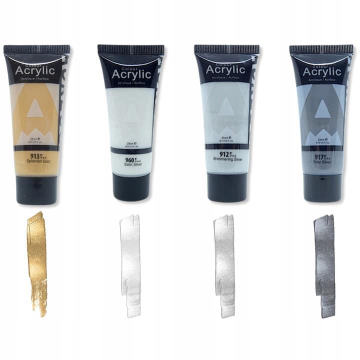 COLORI ACRILICI - SET 8 FLACONI ML. 21 COLORI META