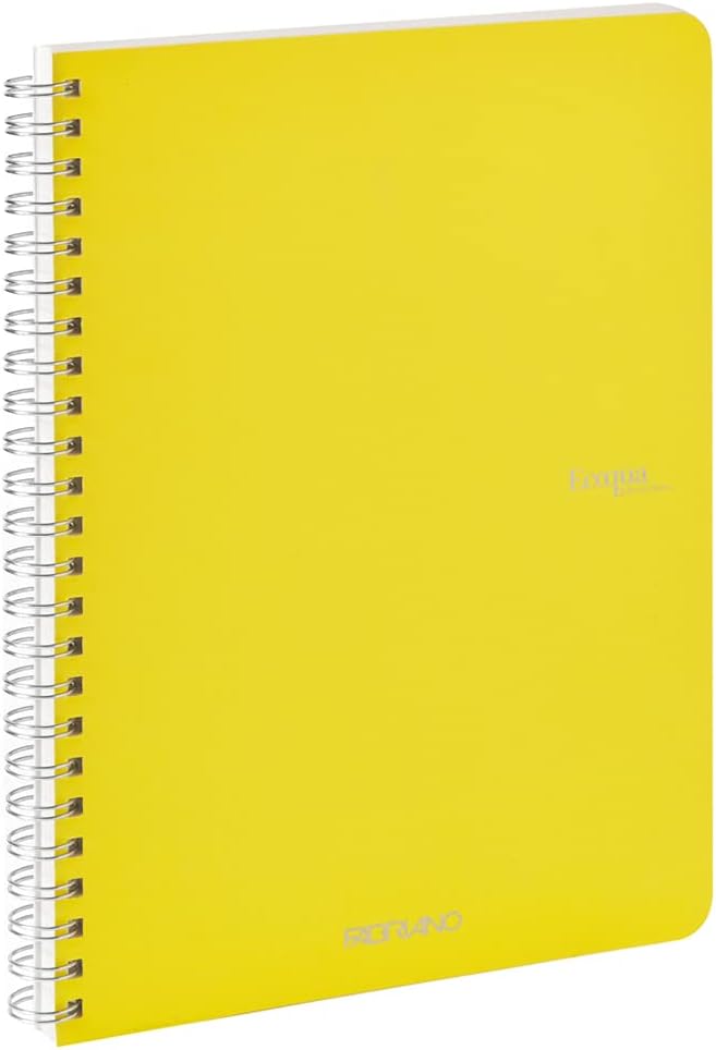 QUADERNO C/SPIRALE ECOQUA A5 1RIG CARTONATO GIALLO