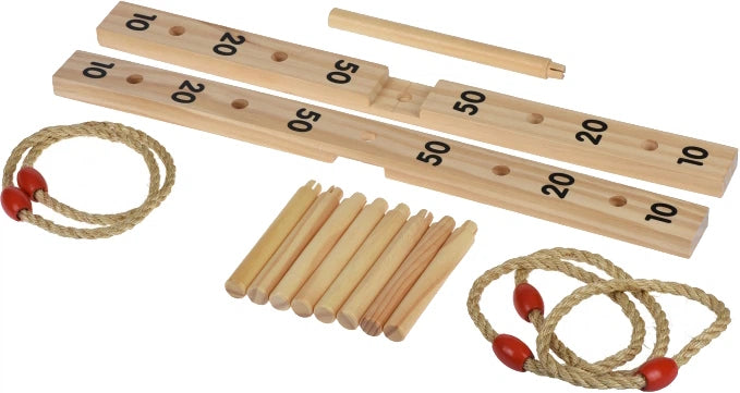 Gioco Anelli In Legno Con 5 Cerchi Di Corda